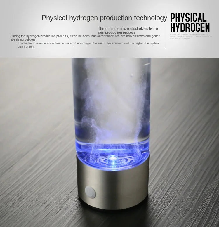 HydraGlas™ Hydrogen Water Ionizer Bottle