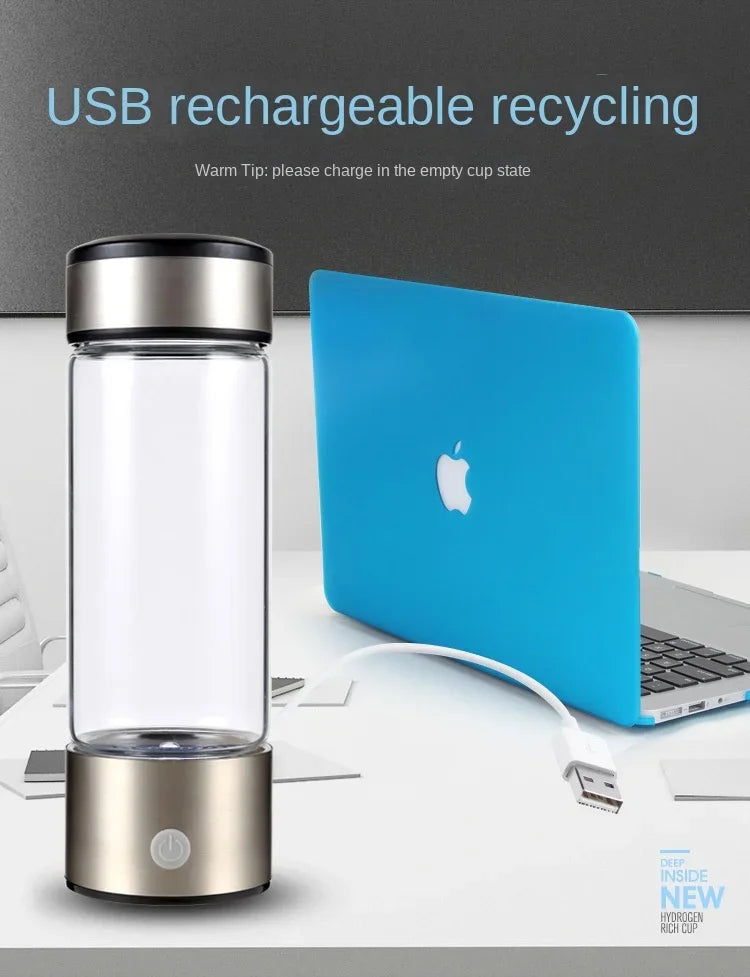 HydraGlas™ Hydrogen Water Ionizer Bottle
