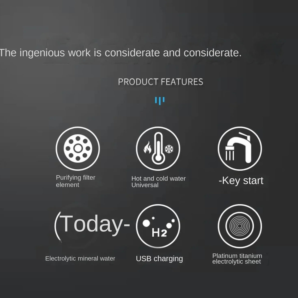 HydraGlas™ Hydrogen Water Ionizer Bottle