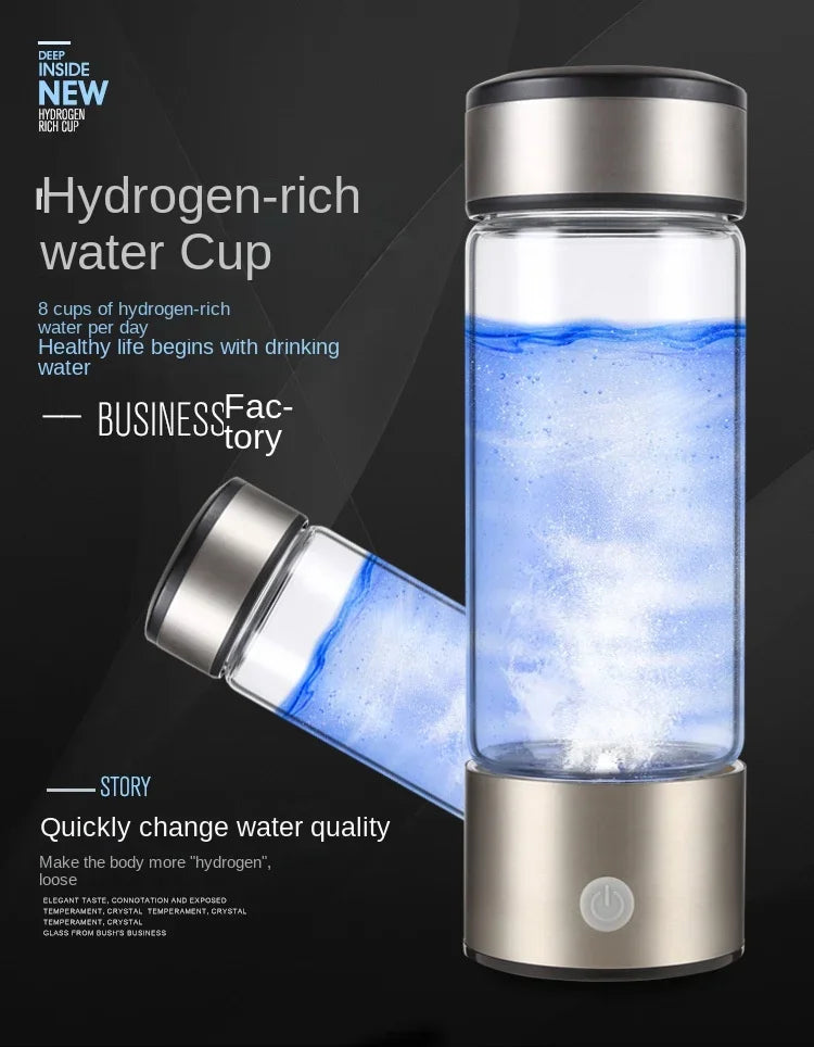 HydraGlas™ Hydrogen Water Ionizer Bottle