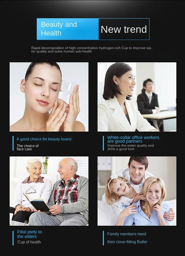 HydraGlas™ Hydrogen Water Ionizer Bottle