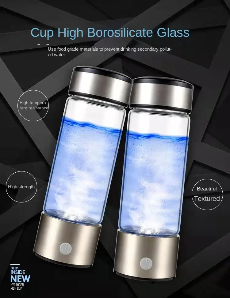 HydraGlas™ Hydrogen Water Ionizer Bottle